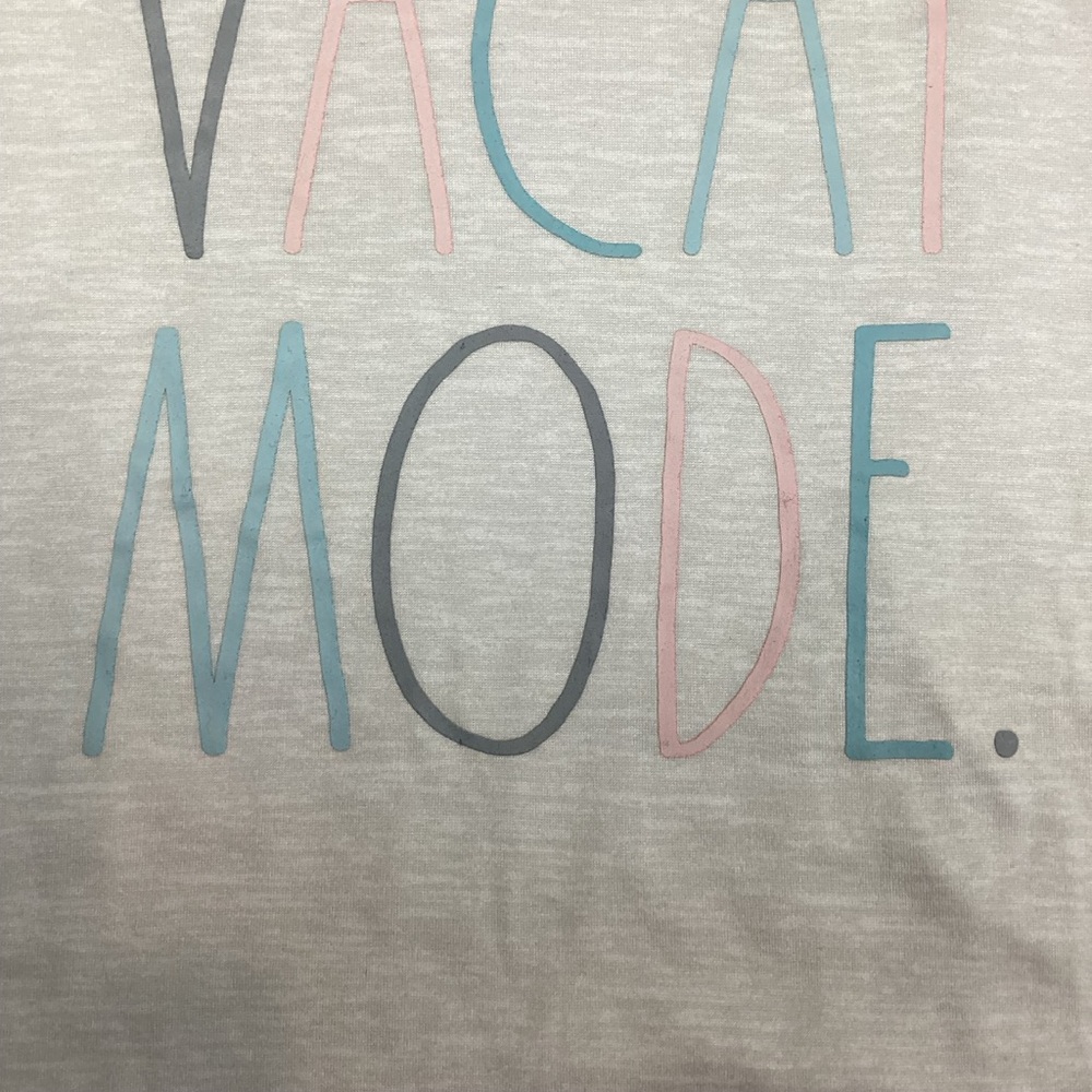 Rae Dunn Short Sleeve PJ Pajama Sleep Shirt VACAY MODE New! - Picture 8 of 10